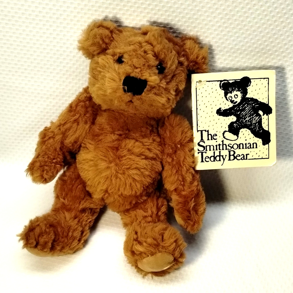 Smithsonian Institution Teddy Bear Plush 5 Inch Brown 2001 Vintage Roosevelt
